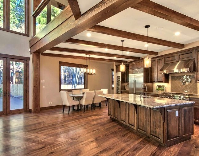 Great Room - Rustic Kitchen