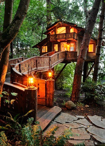 Inhabited Treehouse, Port Washington, Oregon
